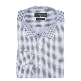 Buenza SRY 408 Beyaz Empirme Licra Uzunkol Slim Fit Erkek Gömlek