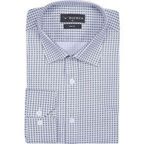 Buenza SRY 408 Beyaz Empirme Licra Uzunkol Slim Fit Erkek Gömlek