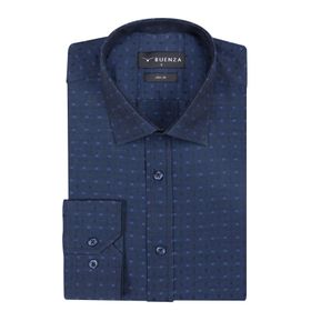 Buenza SRY 41110 Lacivert Slim Fit Uzun Kol Erkek Gömlek