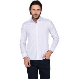 Buenza SRY 902 Beyaz Empirme Gold Uzun Kol Slim Fit Erkek Gömlek