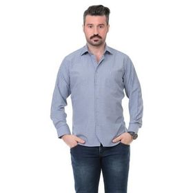 Buenza SY 3160 Gri Uzun Kol Erkek Gömlek