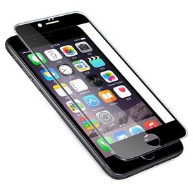 Bufalo iPhone 6 Plus 6S Plus Silikon Çerçeveli 5D Temperli Cam Siyah Ekran Koruyucu