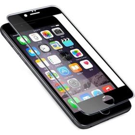 Bufalo iPhone 6 Plus 6S Plus Silikon Çerçeveli 5D Temperli Cam Siyah Ekran Koruyucu