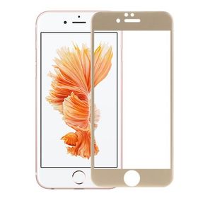 Bufalo iPhone 6S Kavisli 4D Cam Gold Ekran Koruyucu