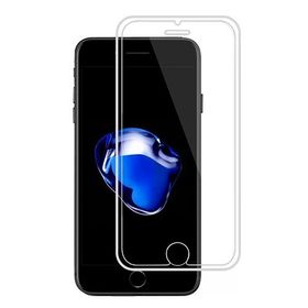 Bufalo iPhone 7-8 Silikon Çerçeveli 5D Temperli Cam Şeffaf Ekran Koruyucu