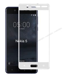 Bufalo Nokia 5 Kavisli 3D Cam Beyaz Ekran Koruyucu