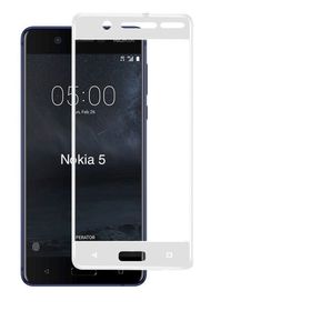 Bufalo Nokia 5 Kavisli 3D Cam Beyaz Ekran Koruyucu