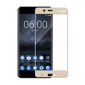 Bufalo Nokia 6 Kavisli 3D Cam Gold Ekran Koruyucu