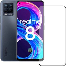 Bufalo Realme 8 / 8 Pro Siyah 5D Temperli Cam Ekran Koruyucu