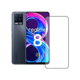 Bufalo Realme 8 / 8 Pro Siyah 5D Temperli Cam Ekran Koruyucu