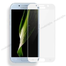 Bufalo Samsung A7 2017 A720 Kavisli 4D Cam Beyaz Ekran Koruyucu