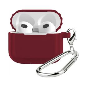 Buff Airpods 3 Rubber Şarap Kırmızısı Silikon Kılıf