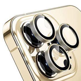 Buff iPhone 13 Pro / 13 Pro Max Altın Screen Protector 9H Safir Cam Kamera Metal Lens Koruyucu