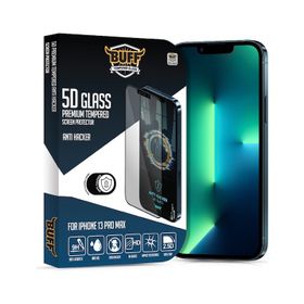 Buff iphone 13 Pro Max Uyumlu 5D Glass Anti Hacker Ekran Koruyucu