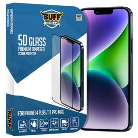 Buff iPhone 14 Plus 13 Pro Max 5D Glass Şeffaf Ekran Koruyucu