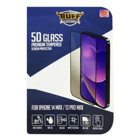 Buff iPhone 14 Plus 13 Pro Max 5D Glass Şeffaf Ekran Koruyucu