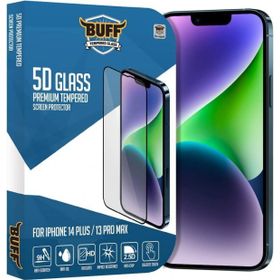 Buff iPhone 14 Plus 13 Pro Max 5D Glass Şeffaf Ekran Koruyucu