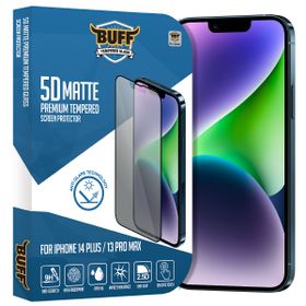 Buff iPhone 14 Plus 13 Pro Max 5D Matte Ekran Koruyucu