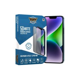 Buff iPhone 14 Plus 13 Pro Max 5D Matte Ekran Koruyucu