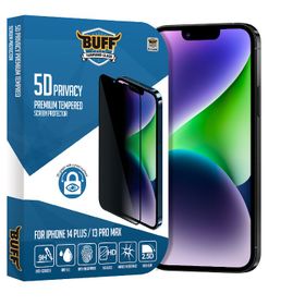 Buff iPhone 14 Plus/13 Pro Max 5D Privacy Şeffaf Ekran Koruyucu