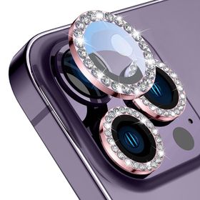 Buff iPhone 14 Pro / 14 Pro Max Rose Gold Diamond Lens Koruyucu