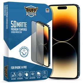 Buff iPhone 14 Pro 5D Matte Şeffaf Ekran Koruyucu
