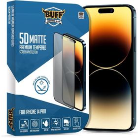 Buff iPhone 14 Pro 5D Matte Şeffaf Ekran Koruyucu