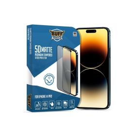 Buff iPhone 14 Pro 5D Matte Şeffaf Ekran Koruyucu
