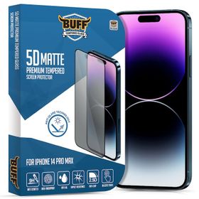 Buff iphone 14 Pro Max 5D Matte Şeffaf Ekran Koruyucu