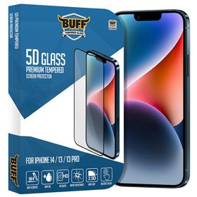 Buff iPhone 14/13/13 Pro 5D Glass Şeffaf Ekran Koruyucu