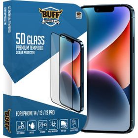Buff iPhone 14/13/13 Pro 5D Glass Şeffaf Ekran Koruyucu
