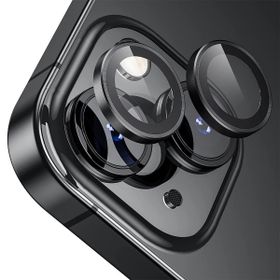 Buff iPhone 15 / 15 Plus Black Kamera Metal Siyah Lens Koruyucu