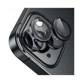 Buff iPhone 15 / 15 Plus Black Kamera Metal Siyah Lens Koruyucu
