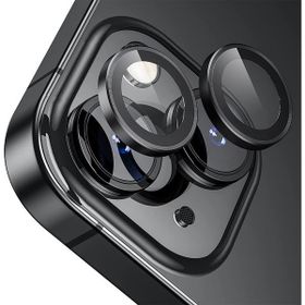 Buff iPhone 15 / 15 Plus Black Kamera Metal Siyah Lens Koruyucu