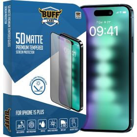 Buff iPhone 15 Plus 5D Matte Şeffaf Ekran Koruyucu