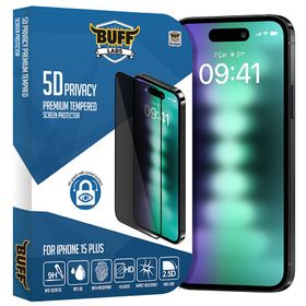 Buff iPhone 15 Plus 5D Privacy Ekran Koruyucu