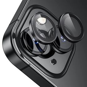 Buff iPhone 15 - Plus Siyah Metal Lens Koruyucusu