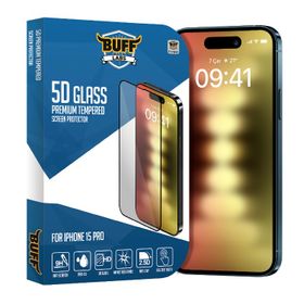 Buff iPhone 15 Pro 5D Glass Şeffaf Ekran Koruyucu