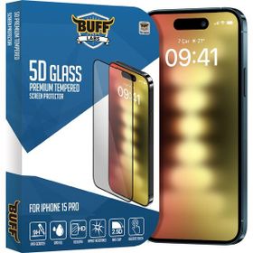 Buff iPhone 15 Pro 5D Glass Şeffaf Ekran Koruyucu