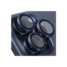Buff iPhone 15 Pro Max / 15 Pro Mavi Titanyum Kamera Lens Koruyucu