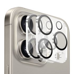 Buff iPhone 15 Pro Max / 15 Pro Şeffaf 2 Adet Kamera Lens Koruyucu
