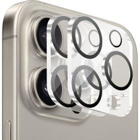 Buff iPhone 15 Pro Max / 15 Pro Şeffaf 2 Adet Kamera Lens Koruyucu