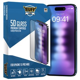 Buff iPhone 15 Pro Max 5D Glass Şeffaf Ekran Koruyucu