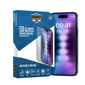Buff iPhone 15 Pro Max 5D Glass Şeffaf Ekran Koruyucu