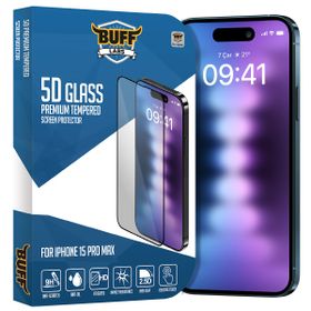 Buff iPhone 15 Pro Max 5D Glass Şeffaf Ekran Koruyucu