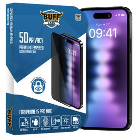Buff iPhone 15 Pro Max 5D Privacy Şeffaf Ekran Koruyucu