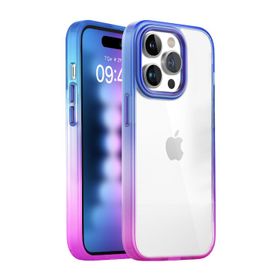 Buff iPhone 15 Pro Max Air Bumper Mavi Rainbow Kılıf