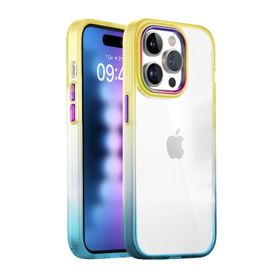 Buff iPhone 15 Pro Max Air Bumper Sarı Rainbow Kılıf