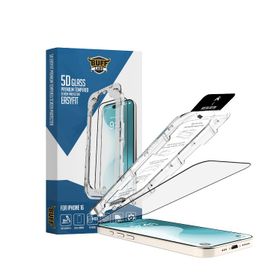 Buff iPhone 16 5D Glass EasyFit Şeffaf Ekran Koruyucu