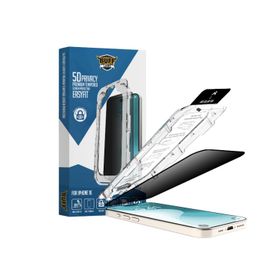 Buff iPhone 16 5D Privacy EasyFit Şeffaf Hayalet Ekran Koruyucu